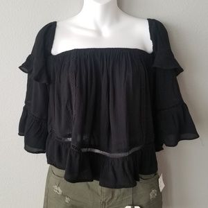 Off the shoulder ruffle Top boho